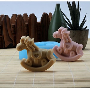 Food Grade Silicone Pony shape Handmade Soap Mold DIY Chocolate Mold Soap Essential Oil Soap Mould Silicone Mold R1738