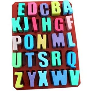 B0100 Letter Silicone Fondant Cake Baking Mold Handmade Chocolate Muffin jelly Mould