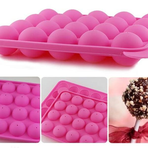 1 Pc Eco-Friendly Silicone Tray Pop Cake Stick Mould Lollipop Party Cupcake Baking Mold Ice tray sphere maker Chocolate Mold