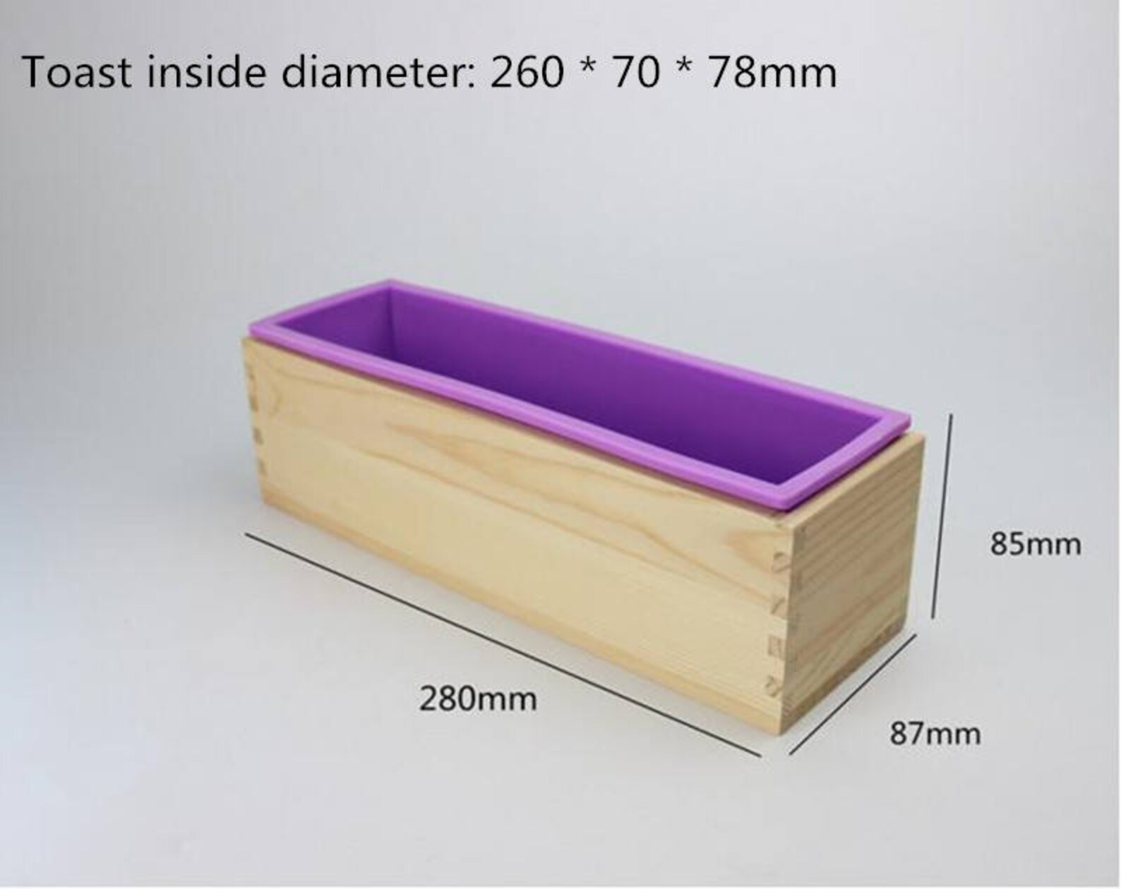 Loaf Silicone Soap Mold Wooden Box Toast Adjustable DIY Cutter Etsy