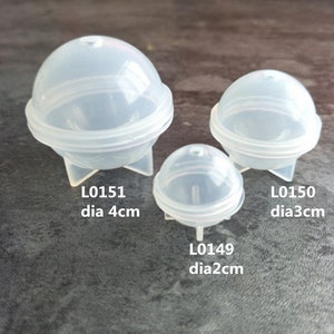 Ball Shaped Silicone Candle Mold Soap Molds DIY Tools Craft Clay Chocolate Candy Mold DIY Dried Flower High Mirror Hemisphere Ornaments