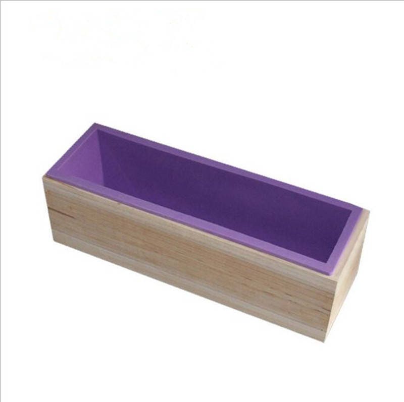 Soap Molds with Wooden Box, 1200ML Silicone Soap for Soap Making, Flexible  Rectangular Loaf Soap Silicone, DIY Tool for Soap Cake Making, Soap Cutter