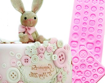 Button Silicone Mold: Cake Decorating, Fondant, Sugarcraft