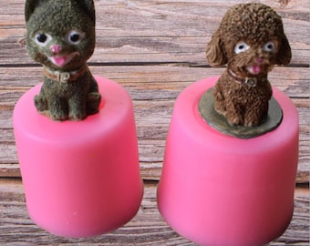 3D Mini Dog Silicone Mold: Fondant, Chocolate, Epoxy Resin