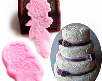 Fondant Cake Silicone Mold Lace Mold Cake Mold Silicone Baking Tools Cloth  lace Decorations For Cakes Fondant Cake Decorating Tools