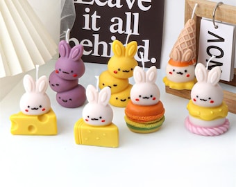 Macarons Bunny Candle Silicone Mold - Soap, Plaster, Resin