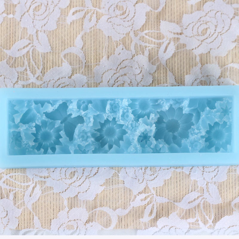 Nicole Loaf Silikon Seifenform Set – Rechteckig Mit Blumenmatte, Lebensmittelecht, Ideal Für DIY Seife