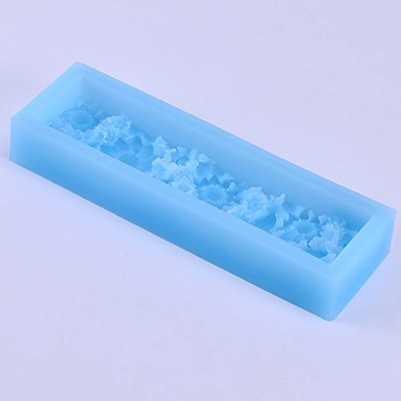 Nicole Loaf Silikon Seifenform – Rechteckig Mit Blumenmatte, Lebensmittelecht