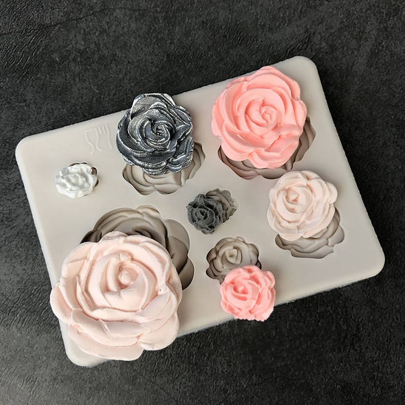 7 Roses Shape Cake Mold Chocolate Mould for the Kitchen Baking Cake Tool DIY Sugarcraft Decoration Tool