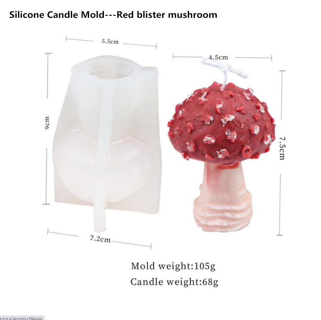 New Ins Silicone Mushroom Candle Mold 9types of Aromatherapy