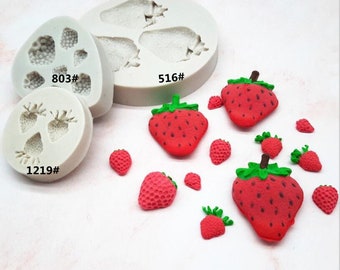 3D Size strawberry shape Cake Mold Mould Fondant Silicone Mold Biscuit Mold Chocolate Mold Soap Mold For The Fondant Cake Decorating Tool