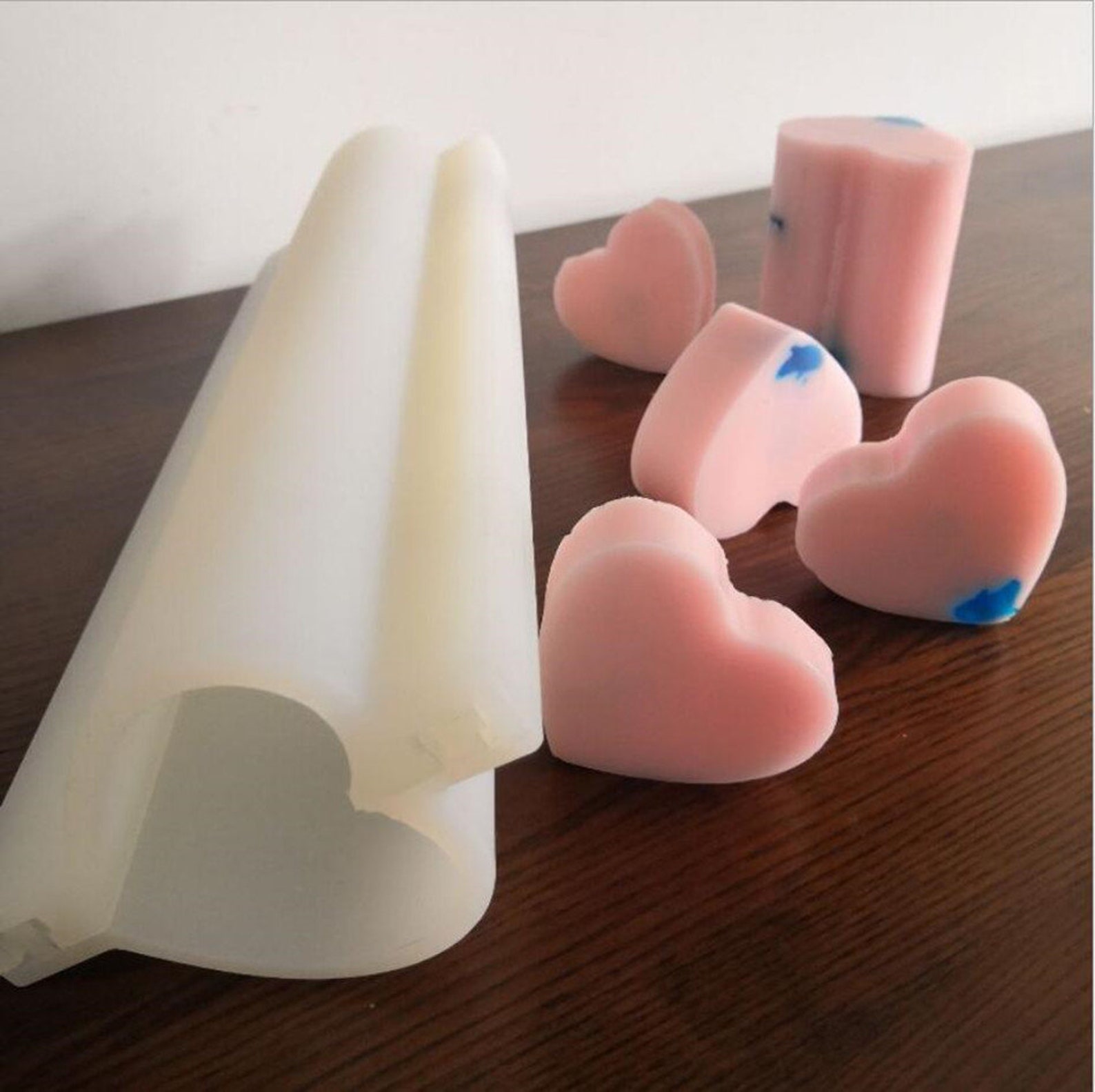 Big Heart Shape Tube Pipe Column Soap Mold Circular Silicone Etsy Canada