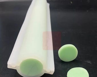 Moldes de jabón redondos 3D, moldes de silicona hechos a mano para tubos de jabón, herramientas para jabón, moldes de tubo T0012