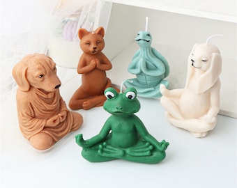 Animal Meditation Silicone Mold, Candle & Soap Making