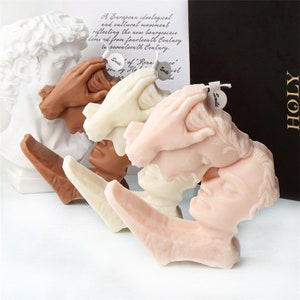 3D-Silikon Gesicht Kerzenform Gesicht Kuss Paar Standard-Avatar Kerzenform Yoga-Avatar literarische Skulptur Aroma Seifenform Home Harzform Dekorative Mold