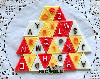 Triangular Flag Letter Silicone Mold: Chocolate, Soap, Cake Decor
