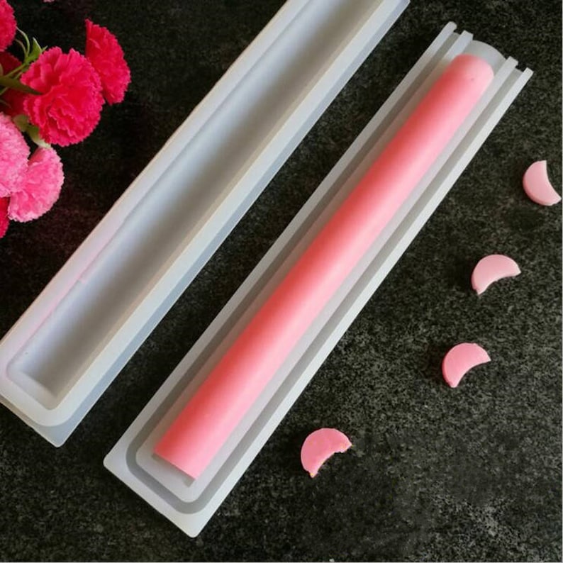 Small Moonshaped Silicone Tube Mold Pipe Soap Mold Candle Etsy