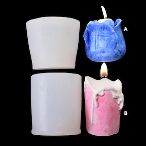 Molde de sabão de silicone com flor de rosa 3D - Molde de sabão DIY - Molde de aromaterapia - Molde de vela - Molde de gesso - Moldes de resina epóxi - Molde de pedra aromática - Molde de rosa