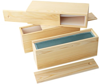 Molde de silicona con forma de caja de madera para jabón, molde para tostadas DIY con tapa, bandeja para jabón de proceso en frío hecho a mano, herramienta para hacer jabón hecho a mano