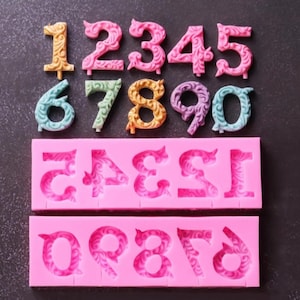 0-9 Numbers Birthday Digital Mold Lollipop Mould Number Shape Silicone Cake Mold Chocolate Mould Birthday Cake Tools