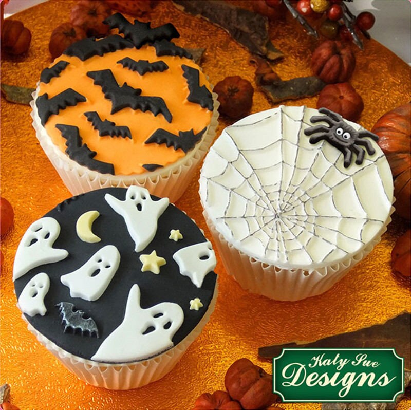 Stampi Halloween Silicone 2Pezzi,Halloween Stampo per Cioccolatini,Fantasma, Caramelle,Zucca,Pipistrello,per Cioccolato,Caramelle,Cubetti di Ghiaccio