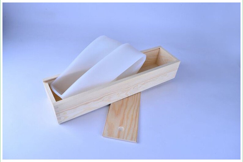 B0267 Loaf Soap Mold Silicone Liner With Wooden Box Rectangle Etsy