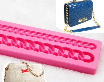 F0011 Bag chain fondant cake molds soap chocolate mould for the kitchen baking cake decoration accessories