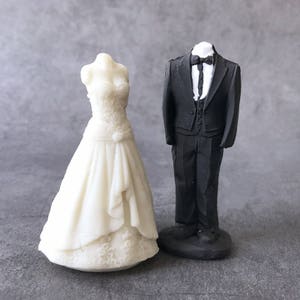 Bride and Groom Wedding Dress Shape Cake Mold Chocolate Mould for the Kitchen Baking Cake Tool DIY Sugarcraft Decoration Tool
