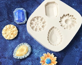 Moule en silicone pour bijou : pierres précieuses pour bonbons, chocolat, fabrication de sucre