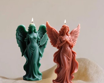 Dream Wings Goddess Scented Candle Silicone Mold Fondant DIY Soap /Plaster/Epoxy Resin Arom Candle Diffuser Stone Decorative Ornaments Mold