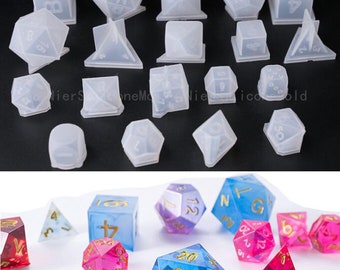 Polyhedral Dice Resin Mold: 19 Styles for DND, RPG Dice Sets