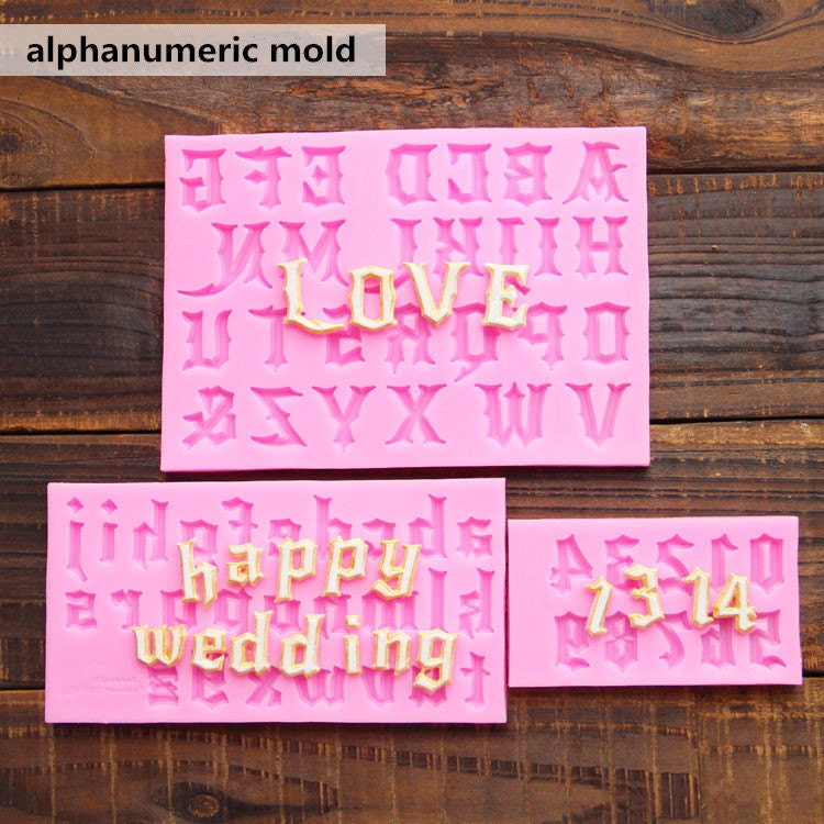 Fondant Upper Case Letter Silicone Mold Cream Lower Case Alphabet Mould  Chocolate Gothic Type Alphabet Bakery Tool - China Silicone Alphabet Mold  and Fondant Chocolate Mould price