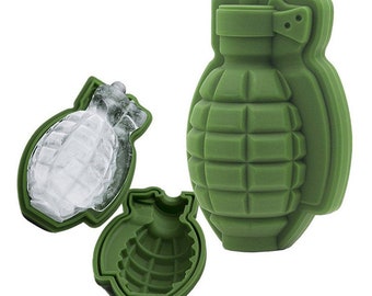 3D Grenade Cake Mould Creative Bar Ice Maker Ice Box Ice Cube Mould DIY Ice Mold Tray cube Tools Handmade Pudding Jelly Chocolate Mould