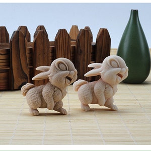 3D Silicone mold Cartoon rabbit Chocolate Mold DIY Soap Mold Fondant Cake Decorating Tools Silicone Soap Molds R1795