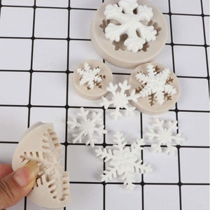 Christmas snowflake Silicone molds for Soap Craft Candle Clay Mold Handmade Soap Chocolate Candy Mold Fondant Cake Decorating Mould