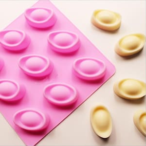 9-cavity Gold ingot shape Fondant Cake Mold Mould Silicone Mold Biscuit Mold Chocolate Mold Soap Mold