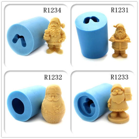 Christmas Santa Claus Silicone Soap Mold Cake Chocolate Fondant Clay Mould Craft