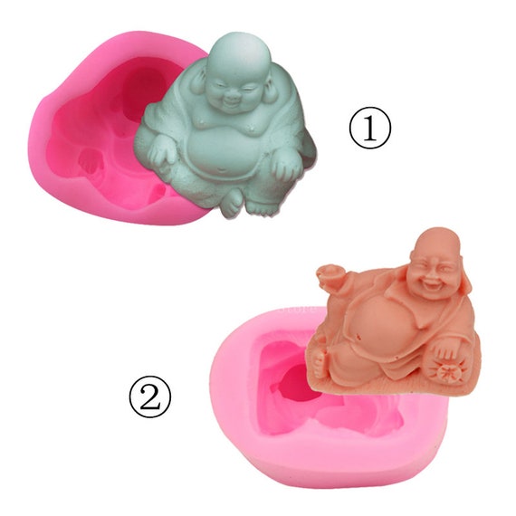 Laughing Buddha Craft Art Silicone Soap Mould Handmade Cake Decor Soap DIY Molds