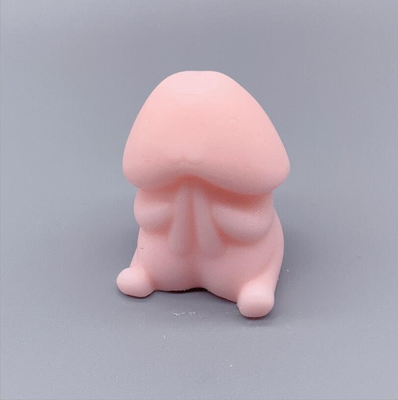 WYD 3D Sexy Men's Genital Organs Silicone Molds Funny Sexy Penis Silicone  Molds Sex Fun Fondant Creative Cake Making Molds DIY Candle Soap Making(L)