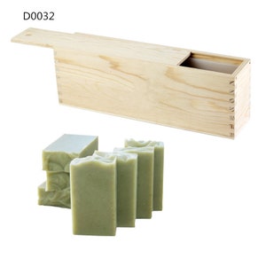 Silicone Soap Mold Tall and Skinny Loaf Mould with Wooden Box for DIY Natural Handmade Soap Making Tool