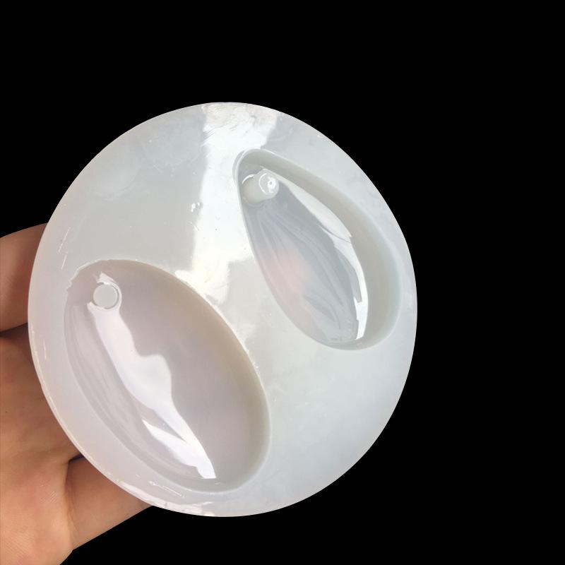 DIY Perforated Water Drop Oval Epoxy Resin Mold-Handmade Water Drop Resin Molds-Semicircle Epoxy Transparent Fondant Silicone Crystal Mould