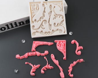 Flower Vine Silicone Mold - Relief Fondant Cake Decoration