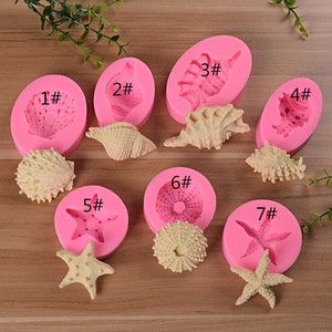 Various Marine life Fondant Cake Mold Decorating Chocolate Liquid Silicone Mold Kitchen Baking Tools Candy Biscuits Soap Molds