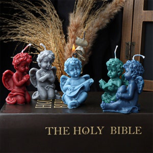 3D Silicone Little Angel Candle Mold Diy Human Body Resin Mold Prayer Wings Angel Aroma Candle Soap Mold Boy Girl Aroma Plaster Mold