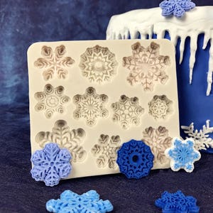 Christmas Snowflakes Collection Shape Cake Mold Chocolate Mold for the Kitchen Baking Cake Tool DIY Sugarcraft Decoration Tool