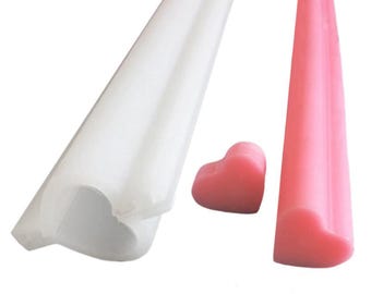 Moldes de jabón en forma de corazón 3D, moldes de silicona hechos a mano, herramientas para jabón, moldes de tubo T0014