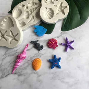Marine Life Food Grade Silicone Mold Shell Fondant Cake Decorative Chocolate Mould Baking Pastry Tools Clay Soap Mold