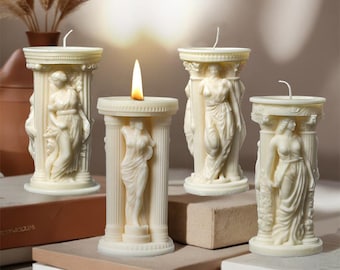 Goddess Candle Silicone Mold - Portrait Angel, Soap Plaster, Beeswax