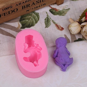 3D Baby shape Silicone Mold Fondant Decoration Tool Chocolate Mold Cake Soap Mould Mold DIY Baking Mould Soft Resin Kitchen Cooking Tools