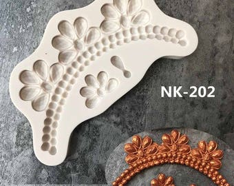 Flower Lace Border Silicone Mold - Cake Decoration Tool